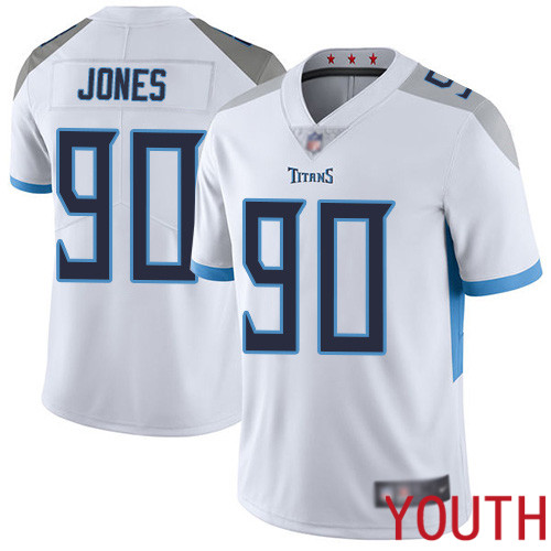 Tennessee Titans Limited White Youth DaQuan Jones Road Jersey NFL Football 90 Vapor Untouchable